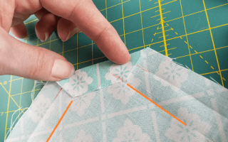 Corner folded to meet lines. Busy Creative Napkin DIY