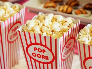 Movie theater popcorn. Free movie tips.