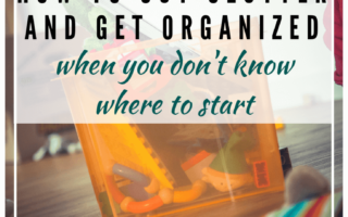 Cut clutter and get organized. Organized box at the Busy Creative
