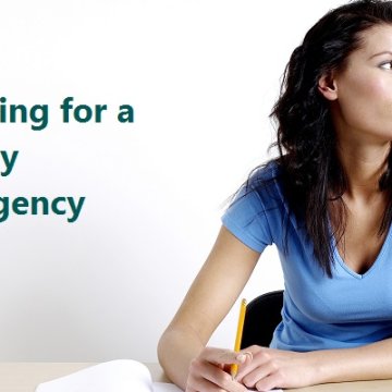 Planning for a Money Emergency. Woman Looking Away